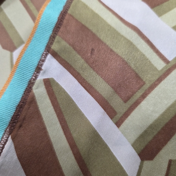 CAbi 100% Silk Floral Geometric Pattern Tie Front Kimono Size Medium - Picture 10 of 11